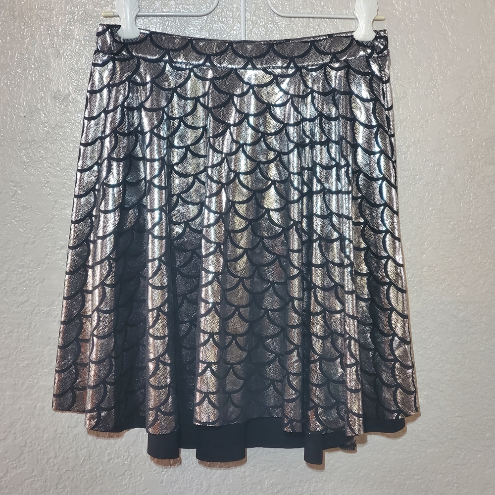 Elegant Black and Silver Mermaid Skirt L - Picture 4 of 11